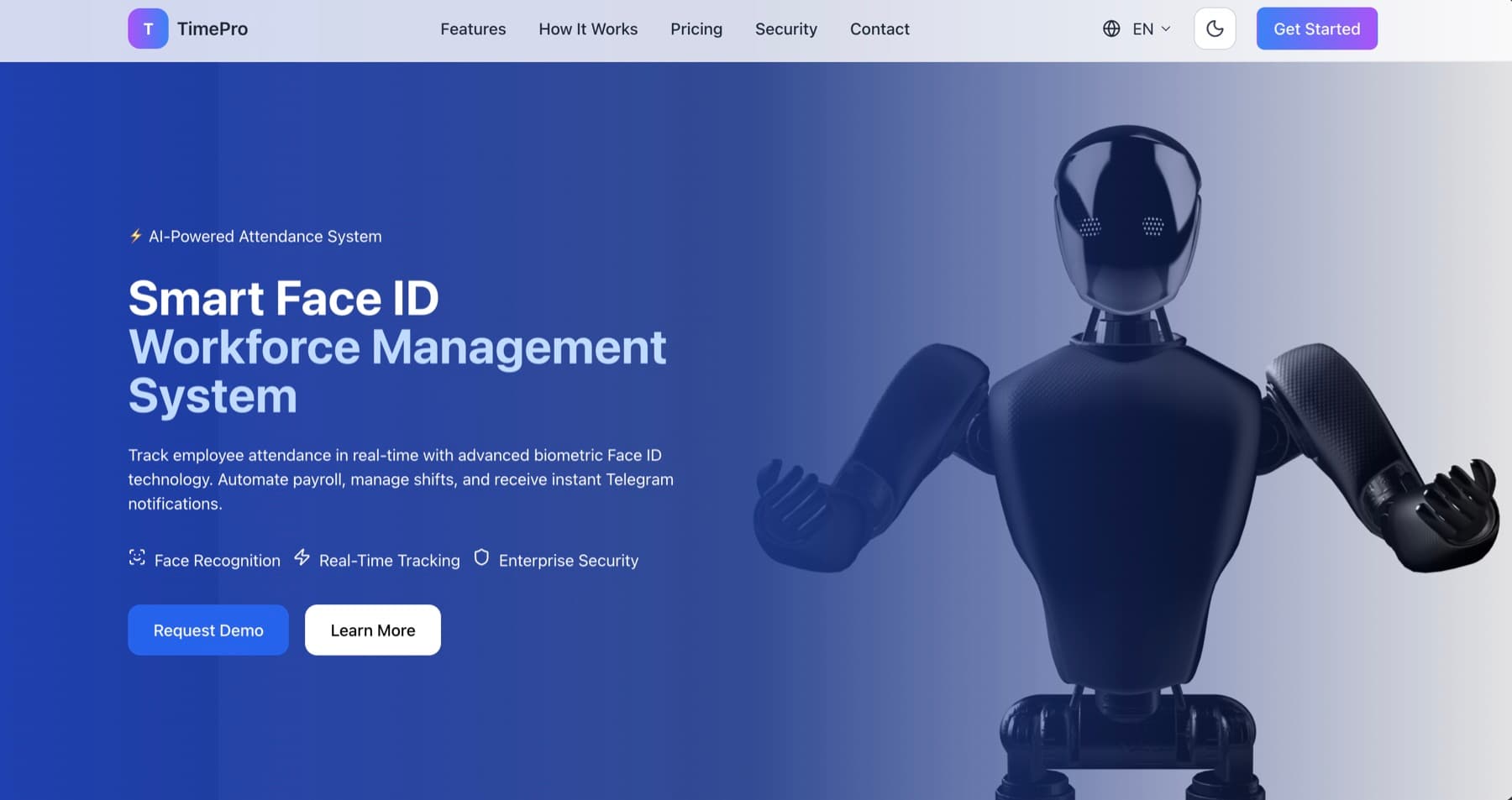 TimePro FaceID interface preview